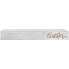 Floating Wall Shelf with “Gather” Text Engraving